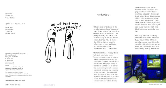 Vasif Kortun brochure
